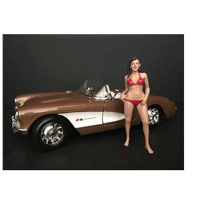 October Bikini Calendar Girl Figurine for 1/24 Scale Models by American Diorama