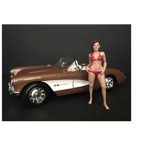October Bikini Calendar Girl Figurine for 1/24 Scale Models by American Diorama - 1 of 3