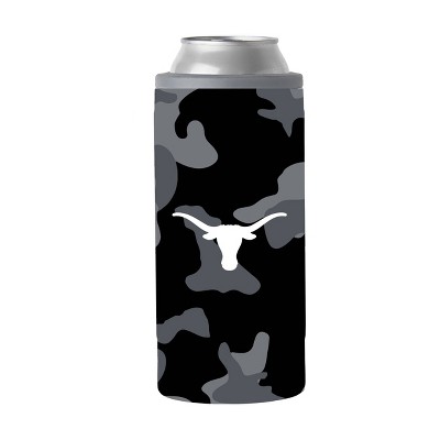 NCAA Texas Longhorns 12oz Black Camo Slim Can Cooler