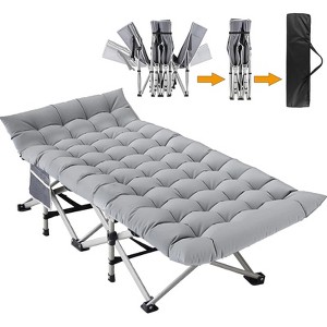 SUGIFT Camping Cot for Adults Heavy-Duty Cots for Sleeping  with Mattress and Carry Bag - 1 of 4