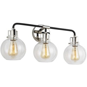 Generation Lighting Clara 24"W Black 3-Light Bath Light - 1 of 3