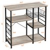 Yaheetech Kitchen Storage Rack with Basket/Hooks/Storage - 3 of 4