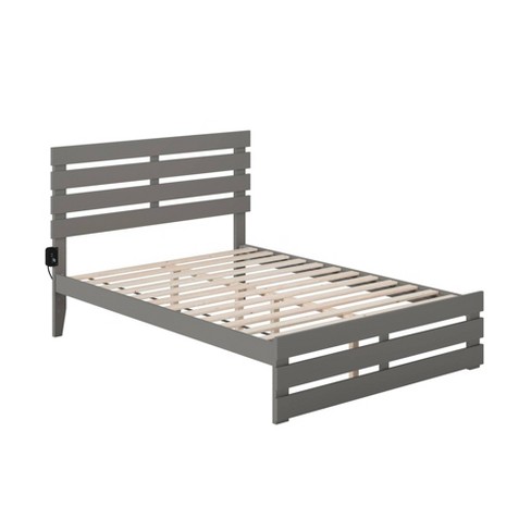 Full Oxford Bed With Footboard And Usb, Intellibase Wood Slat Metal Bed Frame Queen
