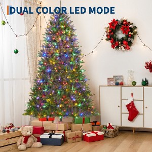 Christmas Artificial Tree, PVC Mixed Automatic Tree with Dual Color LED Lights - 1 of 4