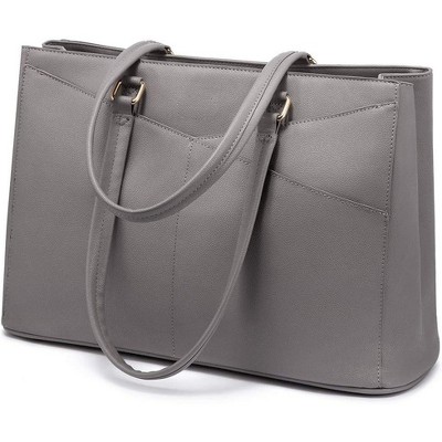 Laptop Tote Bag for Women 15.6 Inch Waterproof Leather Computer Bags Business Office Work Briefcase