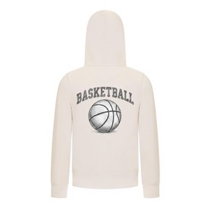 Everyday Kids Basketball Zip Up Hoodie – Classic Sketch Basketball Graphic Sweatshirt - 1 of 4