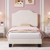 Kids Twin Bed, Sturdy Wood Slat Frame, Velvet Non-Slip Noise-Free, No Box Spring Needed, Easy Assembly - 2 of 4