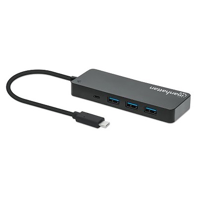 Manhattan® 7-port Usb 3.0 Type-a Hub With Type-c® Connector In Black ...