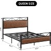Coucheta Industrial Upholstered Bed Frame - Headboard, 14 Metal Slats, 11'' Underbed Storage, Quiet, Easy Assembly - 2 of 4