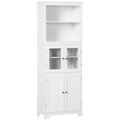 63 W Large Storage Cupboard Pantry Kitchen With Hutch, 4 Doors, 4