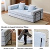 Whisen Sectional Compression Sofa Bed & Floor Futon Couch with Convertible Folding Design, Pillows and Armrests - 3 of 4