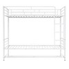 NicBex Full Over Full/Twin Over Twin Metal Bunk Bed with Guardrail,Loft Bed with Ladder and Shelf for Bedroom,Black/White - 2 of 4