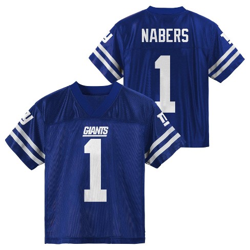 Nfl New York Giants Toddler Boys Malik Nabers Short Sleeve Jersey 4t Target