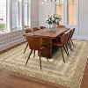 Washable Modern Border Area Rug Non Slip Low Pile Foldable Indoor Carpet Stain Resistant Soft Floor Mat for Bedroom Nursery - 2 of 4