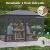 Tangkula 11 X 11 FT Pop up Canopy Tent w/ Mesh Screen Netting Carrying Bag Zippered Doors - 4 of 4