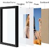 Attop 8x10 Picture Frame Set of 4, Display Pictures 5x7 with Mat or 8x10 without Mat, Engineered Wood with Shatter Resistant Plexiglass Black - 2 of 4