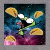 Girls' - Invader ZIM - GIR Loves Tacos in Space Graphic Short Sleeve Fleece Dress - 2 of 4