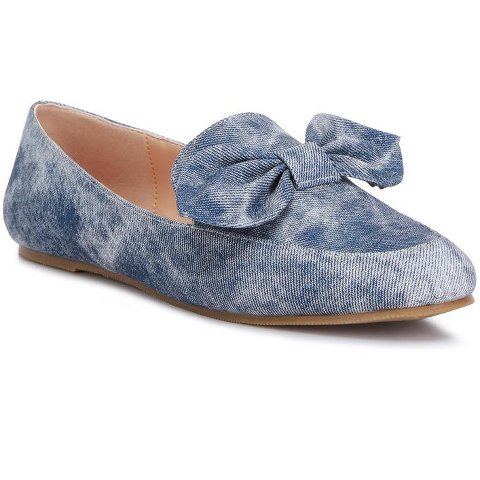 Женские туфли London Rag Womens Waveney Bow Embellished Loafers 9