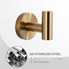 WOWOW Stainless Steel J-Hook Robe/Towel Hook in Brushed Nickel (2 Pack) - 3 of 4