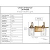 Urban Ambiance Luxury Vintage Bath Light 9.875''H x 14.625''W,  Olde Brass Finish,  Hedland Collection, UHP4066 - 3 of 4