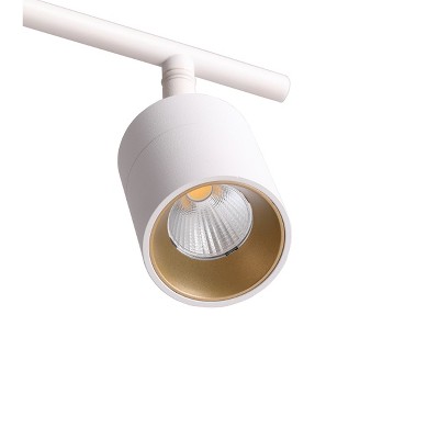 White 4-Head LED Track Light with Adjustable Spotlights