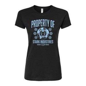 Women's - Marvel - Iron Man Property Of Stark Industries Fitted Graphic T-Shirt - 1 of 2