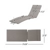GDFStudio Olivia Multibrown 3 Piece Armless Chaise Lounge Chat Set with Cushions - 3 of 4