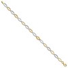 Black Bow Jewelry 14k Two Tone Gold, 5mm Oval Link Chain Bracelet, 7 Inch - 2 of 4
