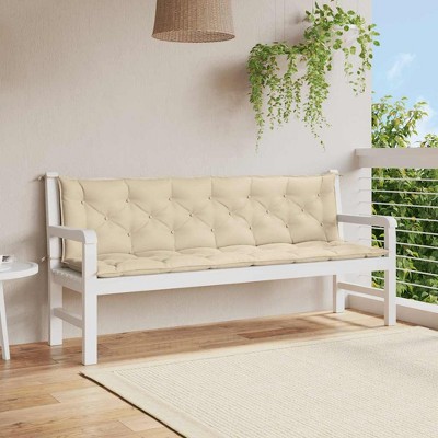 vidaXL Garden Bench Cushion Beige 78.7"x(19.7"+19.7")x2.8" Oxford Fabric
