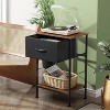 End Table with Fabric Storage Drawer, Bedside Furniture with Steel Frame, Side Table for Bedroom, Dorm, Easy Assembly - 2 of 4