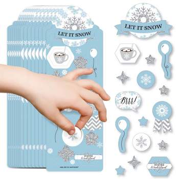 Big Dot of Happiness Winter Wonderland - Snowflake Holiday Party and Winter Wedding Favor Kids Stickers - 16 Sheets - 256 Stickers