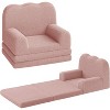 Kids Couch,Convertible Teddy Fleece Fabric Toddler Sofa Chair, Soft Fold Out Couch Lounger for Kids, Comfy Children's Sofa Bed for Playroom - 2 of 4