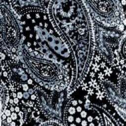 black white garden paisley
