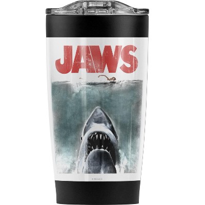 Jaws Vintage Poster Steel Tumbler 20oz Coffee Travel Mug