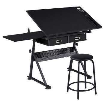 Yaheetech Drafting Table & Stool Set All-in-One Drawing Table