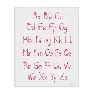 Stupell Industries Flamingo Shaped Letters Alphabet Pink Typography Design Canvas Wall Art - 1 of 4