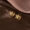 Solid 925 Sterling Silver Small Bow Hoop Earrings Huggie for Women Teens Bowknot Huggie Earrings - 4 of 4
