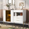 Storage Cabinets,with Enough Storage Space,Acrylic Doors Adjustable Shelves,for Dining Room Living Room Kitchen Corridor Home Office,white - 2 of 4