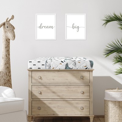Slate Blue and Black Bear Mountain Changing Pad Cover