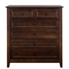 5 Tiers 6 Drawers Dresser with Retro Round Handle, Solid Wood MDF Spray-Painted Drawer Dresser, Wooden Storage Cabinet for Living Room - 2 of 4