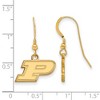 Black Bow Jewelry 14k Yellow Gold Plated Sterling Silver Purdue Boilermakers NCAA Dangle Earrings - 2 of 3