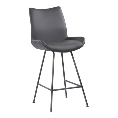 26" Armen Living Coronado Contemporary Counter Height Barstool Gray