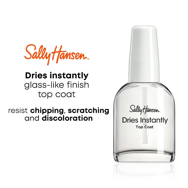 Sally Hansen Nail Treatment  45114 Dries Instantly - Top Coat - 0.45 fl oz, 4 of 8