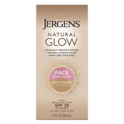 Jergens Natural Glow Face Moisturizer 2oz Fair Medium Target