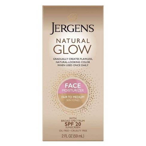 Jergens Natural Glow Face Moisturizer 2oz Fair Medium Target