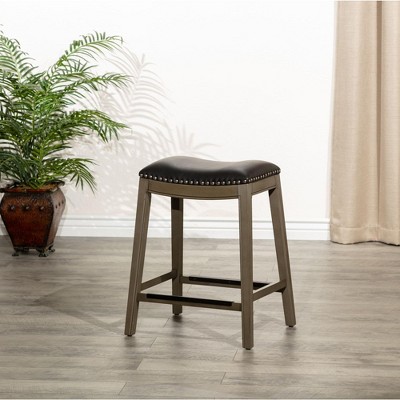 NicBex Bar Stools for Kitchen Island,Modern Leather  Counter Bar Stools with Wooden Legs,Bar Chairs for Dining Rooms,Kitchens Islands