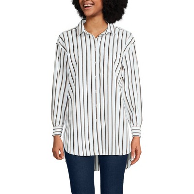 Lands' End Women's No Iron Oversized Poplin Extra Long Tunic