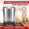 GasOne 20 qt. Stainless Steel Stock Pot in Satin Finish with Lid and Capsule Bottom Heavy-Duty Cooking Pot for Brewing, Soup, Seafood Boil - 4 of 4