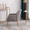 Modern Accent Chair, Upholstered Comfy Reading Armchair, Single Seat Sofa Chair With High Backrest, Lounge Chair for Living Room Bedroom Balcony - 3 of 4
