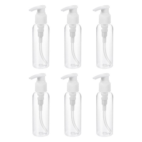 Unique Bargains Travel Shampoo Lotion Clear Portable Refillable Airless  Pump Bottles 6 Pcs 100mL
